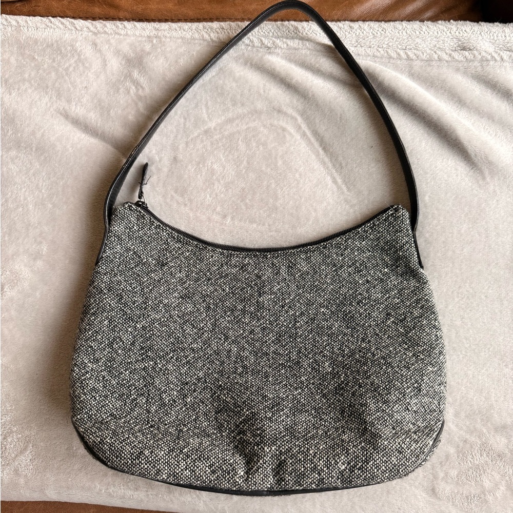 Talbots Elegant Black and White Shoulder Bag